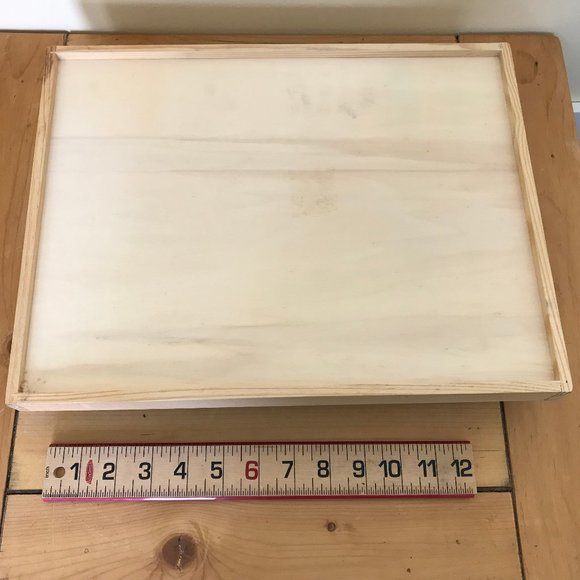 Hand Painted Wooden Tray Winter Country House Tole Design Unfinished 11x14" - Picture 5 of 5